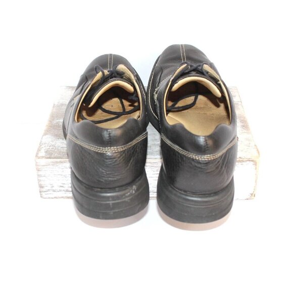 Johnston & Murphy Loafers Mens 10.5 M Black Soft Leather Lace Up Dress Shoes - Picture 4 of 6